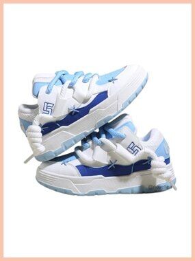 Y2K Kawaii Chunky Platform Sneakers Womens Thick Sole Walking Shoes